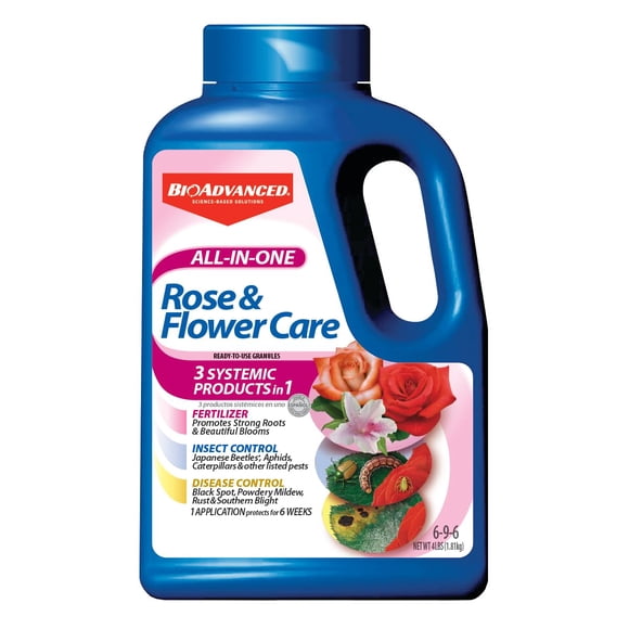 BioAdvanced All-In-One Rose and Flower Care Fertilizer, Granules, 4 lb