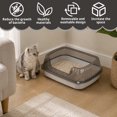 thumbnail image 2 of Classic Gray Open Top Cat Litter Box High Side with Litter Scoop 14.37×10.63×5.31 inch, 2 of 6