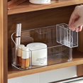 thumbnail image 2 of Plastic Cosmetics Storage Box Transparent Portable Mirror Cabinet Case for Bedroom, 2 of 5