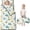 Green Dinosaurs Cacti Pattern, variant on White Cartoon Dinosaurs Mushrooms Pattern Teens Toddler Nap Mat with Pillow, Sleeping Mat Bag for Preschool Daycare 59"x22"