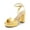 GOLD-PU, variant on Platform High Heels for Women Chunky Round Open Toe Ankle Strap Stylish Heeled Sandals for Party Prom Wedding