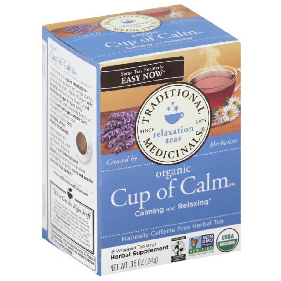 Traditional Medicinals Organic Cup of Calm Tea, 0.85 oz, (Pack of 6