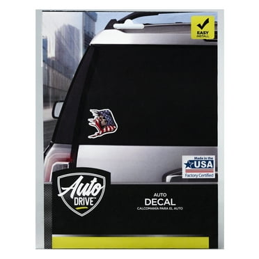 Auto Drive Americana Skull with US Flag Vinyl Automotive Decal, 5” x 5”, 45074, 1 Piece