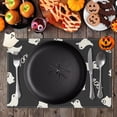 thumbnail image 4 of Halloween Placemats Set of 4, 12x18 Inch Funny Ghost Table Mat, Non-Slip and Washable Linen Place Mat for Home Party Decoration, 4 of 6