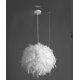thumbnail image 4 of Colgante de pantalla de techo de plumas blancas, colgante de anillo reductor de sombra no eléctrica para sala de estar, comedor, 30cm Kaili Sencillez, 4 of 4
