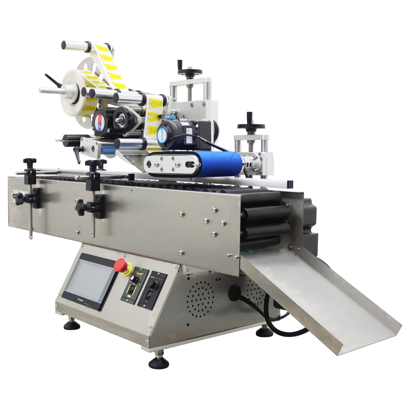 Fully Automatic Desktop Conveyor Roller Round Bottle Horizontal Labeling Machine Coding Machine