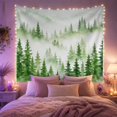 thumbnail image 2 of Atmospheric Forest Evergreen with Trees Soft Painterly Layered, Serene Watercolor for Plant Lovers, Botanical Wall Art, Graduation Gift, Tapestry Wall Hanging for Bedroom and Dorm, 2 of 7