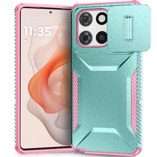 Rugged Case for Motorola Moto G Stylus 2025 with Slide Camera Cover & Drop Protection Green