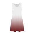 thumbnail image 4 of Ovzne Robes pour Femmes 2025 Robe d'Été Dégradée Sans Manches Col en V avec Poche Robe de Printemps en Liquidation, 4 of 6