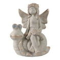thumbnail image 3 of Garden Statuary Resin and Magnesia Fairy Sculpture with Glass Orb on Tree Stump Decorative Figurine, 3 of 10
