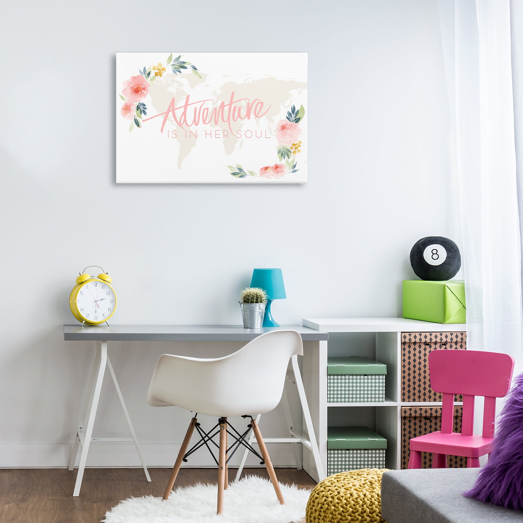 Stupell Industries Floral Girl's Adventure Plants & Flowers Painting Wrapped Canvas Art Print Wall Art, 30 x 20