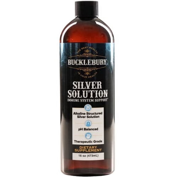 Bucklebury Structured Alkaline Silver Solution - Immune Support,  30ppm pH Balanced