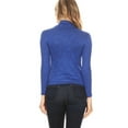 thumbnail image 4 of Women's Casual Solid Long Sleeve Fitted Turtleneck Sweater Top, 4 of 5