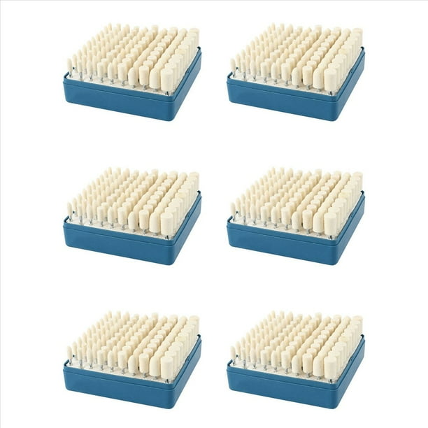 600 Piezas de Muela Abrasiva de Lana, Fieltro de Lana, Pulidora, Muela Abrasiva, Cabezal de Pulido, Manejar de 3 Mm, Accesorios de Pulido