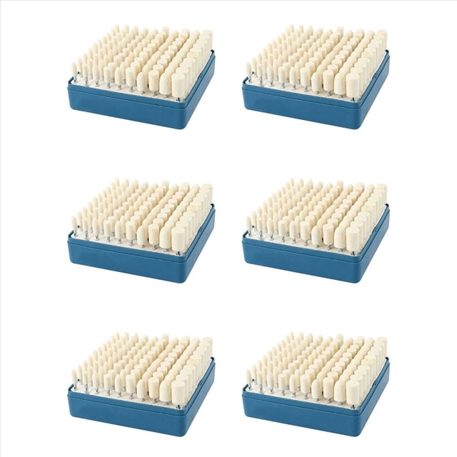 600 Piezas de Muela Abrasiva de Lana, Fieltro de Lana, Pulidora, Muela Abrasiva, Cabezal de Pulido, Manejar de 3 Mm, Accesorios de Pulido