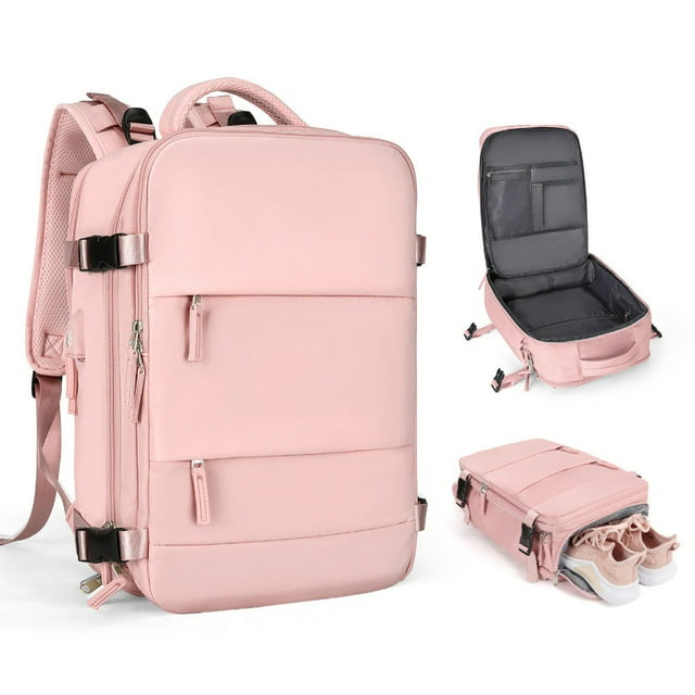 AMERTEER Large Travel Backpack Women School Bag Carry On Backpack Hiking Backpack Waterproof Outdoor Sports Rucksack Casual Daypack School Bag Fit 15.6 Inch Laptop with USB Charging Port