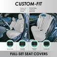 thumbnail image 2 of For Toyota Corolla 2020-2024 FH Group Custom Fit Neoprene Car Seat Covers Waterproof Solid Gray - Full Set, 2 of 9