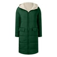 thumbnail image 6 of Dwralegc Long Puffer Jacket Womens Long Sleeve Warm Oversized Long Puffer Jacket Winter Fashion Zip Up Quilted Coats Heavyweight Hooded Sherpa Lined Jacket with Pockets Green XL, 6 of 9