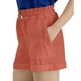 thumbnail image 2 of INC International Concepts Women's High Rise Pockets Twill Shorts Summer Fig (Summer Fig, 4), 2 of 3