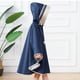 thumbnail image 4 of BRIGHTFUFU Poncho impermeable para niños Capas impermeables Ropa impermeable de una pieza con capucha para la lluvia (azul oscuro) - Talla M, 4 of 7