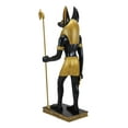 thumbnail image 3 of Large Egyptian God Of The Dead Mummification Anubis With Was Staff Statue 21.5"H, 3 of 4