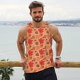 thumbnail image 6 of Lsque Yellow And Red Maple Leaves Pattern Mens Tank Tops Muscle Athletic Quick Dry Sleeveless Workout Fitness T Shirts Beach Tank Top, Loose-fit Sleeveless Shirt for Men-3X-Large, 6 of 7