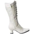 thumbnail image 2 of Women's Victorian Ankle Booties in White, size: 8 | Leather by Medieval Collectibles, 2 of 2
