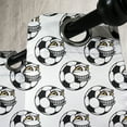 thumbnail image 3 of Ambesonne Soccer Grommet Curtain, Cartoon Funny Mascot, 50" x 72", Black White Yellow, 3 of 6