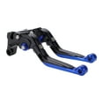 thumbnail image 1 of Palancas de freno y embrague cortas y largas para Yamaha MT-07 14-22, palanca de freno ajustable en 6 posiciones, aleación de aluminio, mango negro con extremo azul, 1 of 1