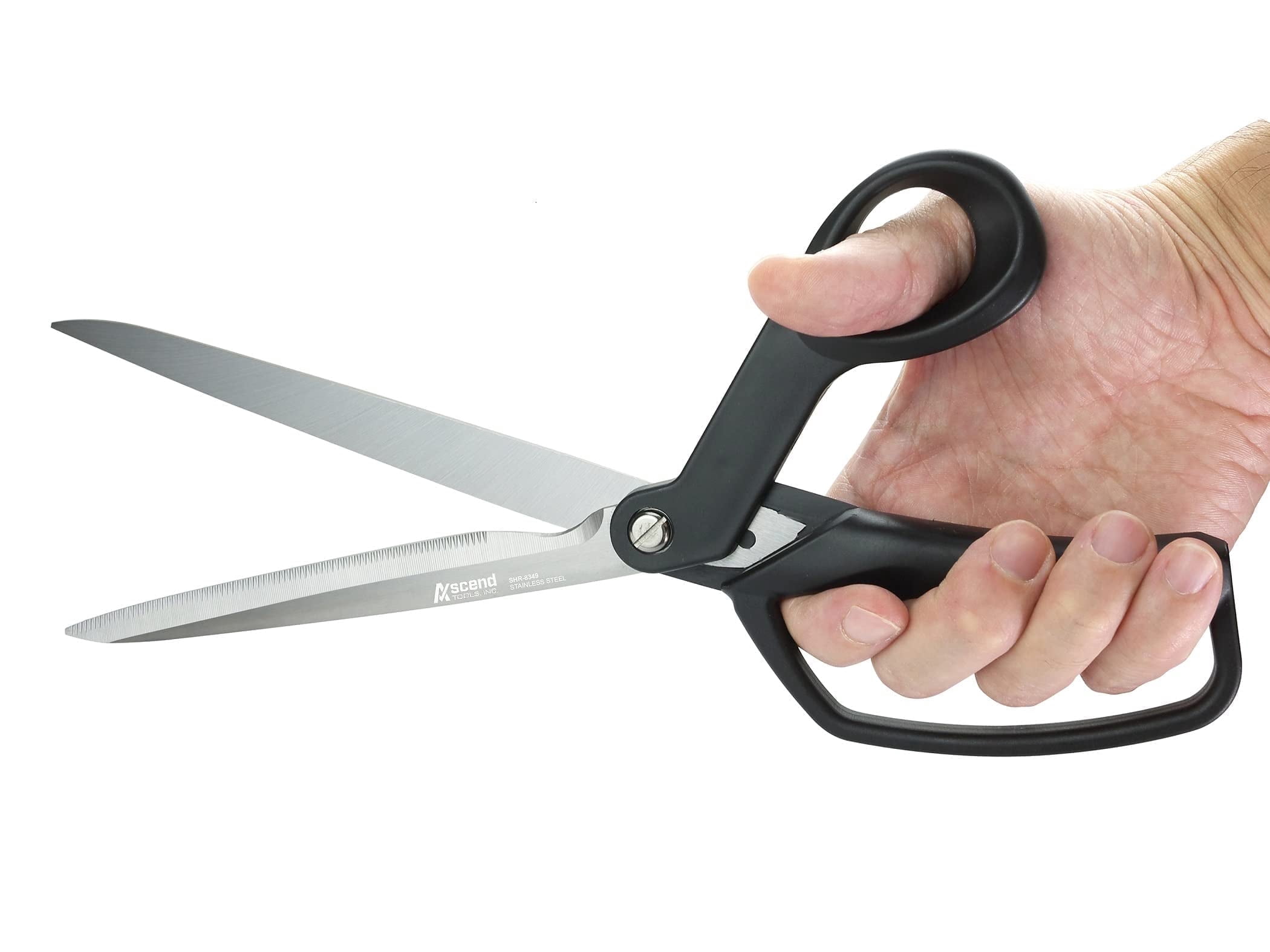 Ascend Tools Heavy Duty Big Bow Bent All-Purpose Industrial Utility Scissors | 9-3/4 inch