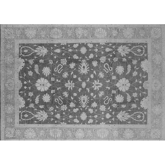 Ahgly Company Indoor Rectangle Oriental Gray Industrial Area Rugs, 7' x 10'