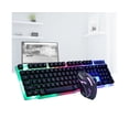 thumbnail image 2 of 2 Pcs/ensemble GTX300 Clavier Souris Filaire Rétroéclairé Coloré Ensemble de Claviers de Jeu en Plastique pour Ordinateur - Blanc, 2 of 5