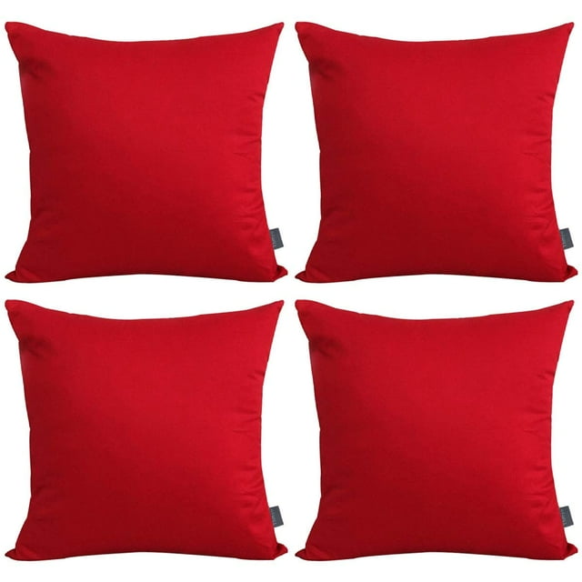 Funda de cojín Thmyo, 100% algodón, 40 x 40 cm, roja (paquete de 4)