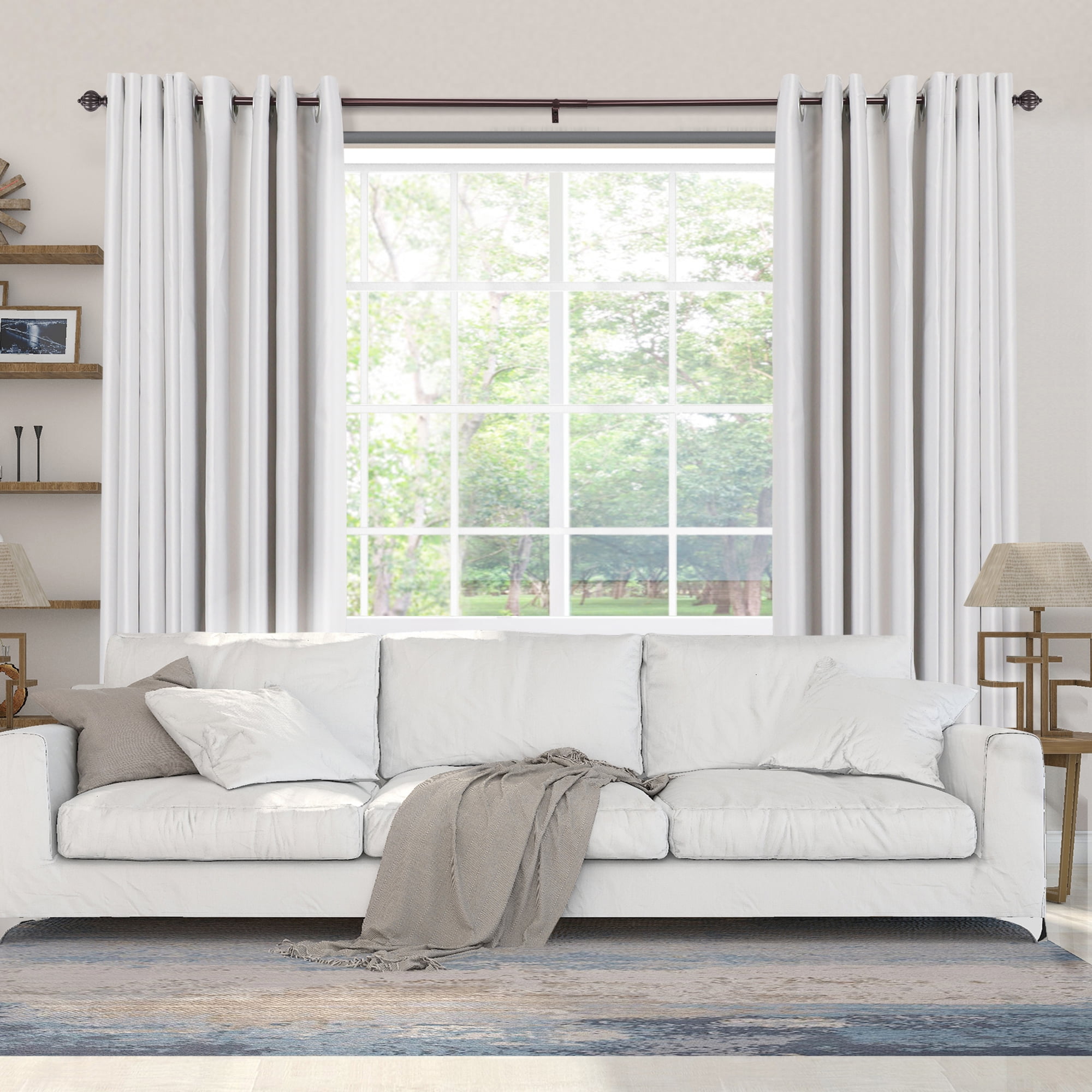 UTOPIA ALLEY 3/4 Inch Curtain Rod - Curtain Rods For Windows 48 to 86 Inch, Adjustable Drapery Rods, Oil rubbed bronze Curtain Rods, Bedroom & Living Room Decorative Curtain Rods, Tapestry Poles