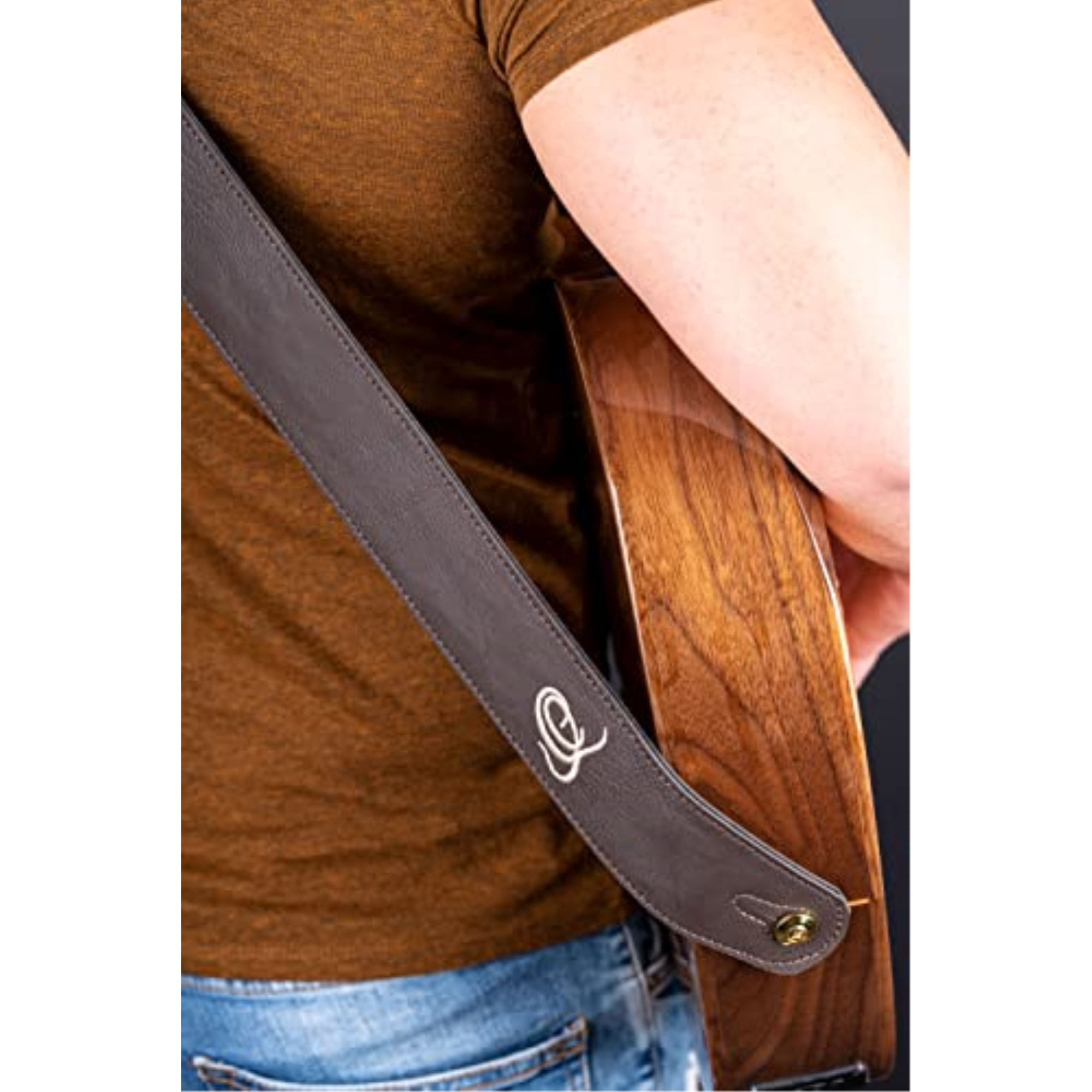 Ortega Vegan Series Guitar Straps Brown 2.36 in.