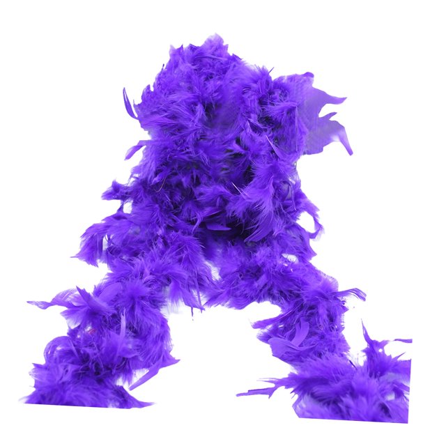 Bufanda de Plumas Yinane Decoración de Boda 2M Violeta Disfraz de Boa