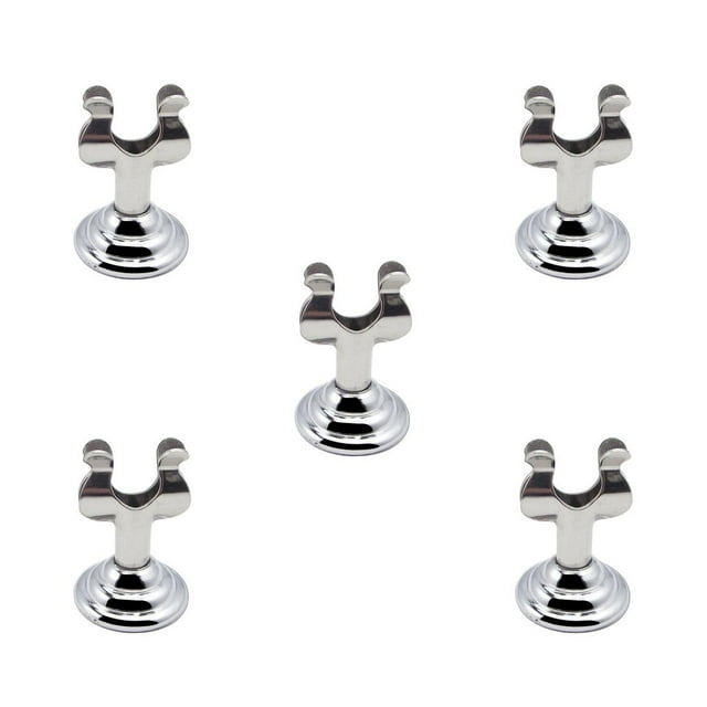 Decodeary Hotel Restaurant Table Number Plate Holder Ceremony Engagement Party Name Card Stand Message Note Menu Clip Decoration Silver 5Set