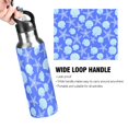 thumbnail image 4 of Yayeee 20oz Insulated Water Bottle Double Wall Stainless Steel with Flip Straw Lid, Blue Starfish Pattern, 4 of 7