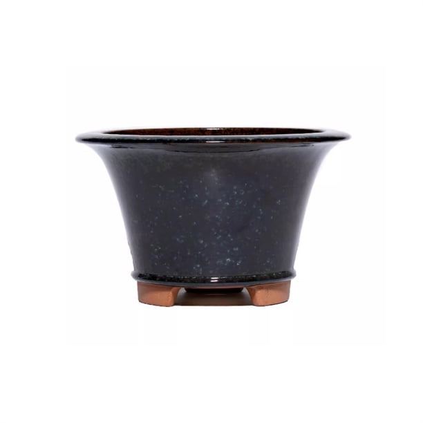 Maceta de arena púrpura de tres patas hecha a mano escritorio verde interior clásica maceta de orquídeas de primavera
