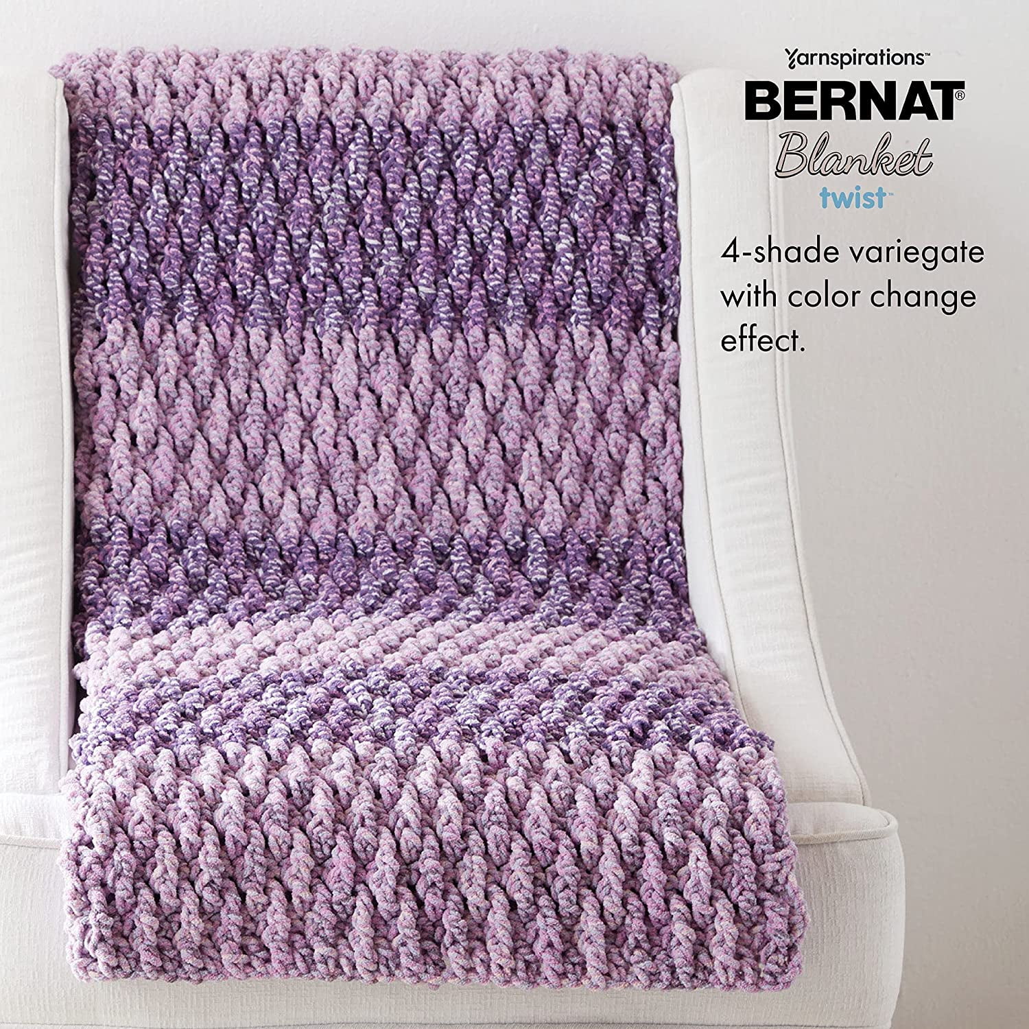 Bernat Blanket Twist Making Waves Yarn - 2 Pack of 300g/10.5oz - Polyester - 6 Super Bulky - 220 Yards - Knitting/Crochet