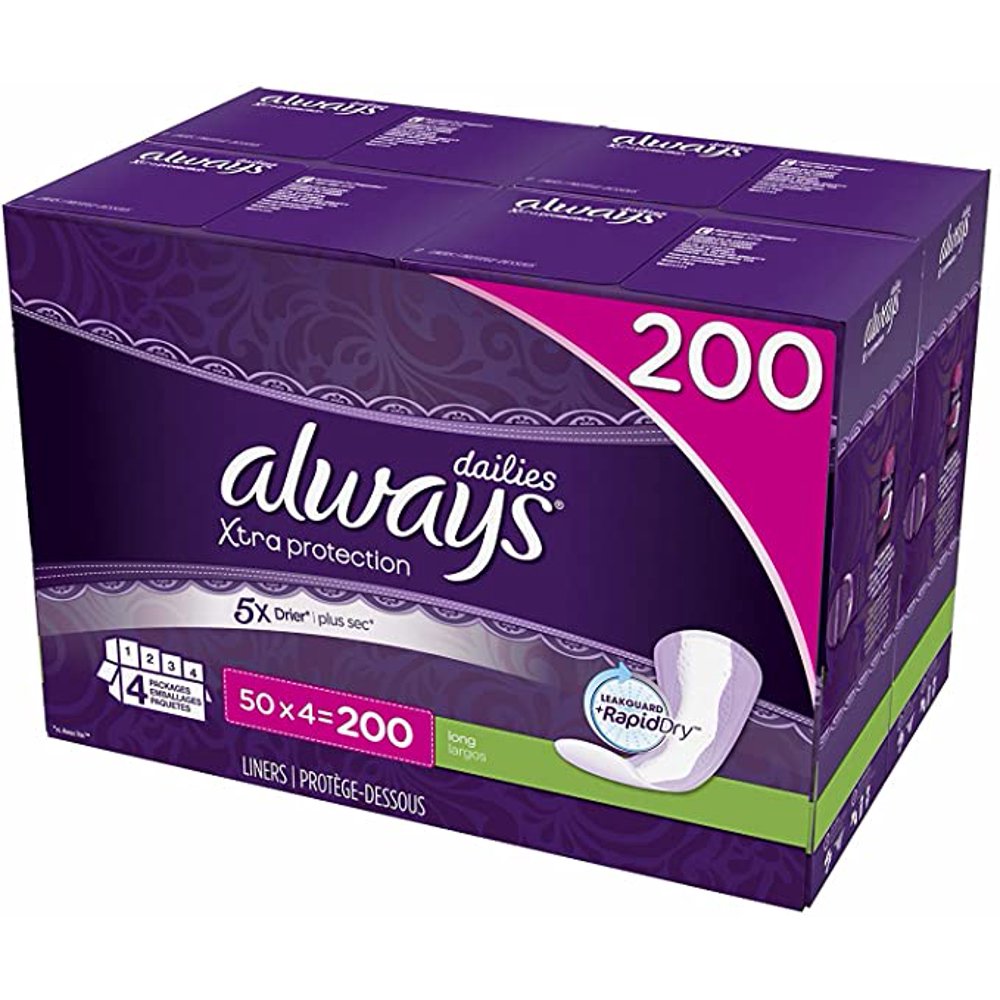 Always Xtra Protection Pantiliners 200 Count
