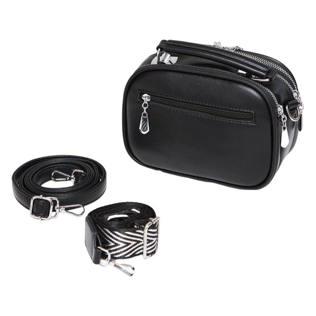 Bolsos Pequeños para Cámara Mujer Bolso Diario Cuero PU Gran Capacidad (negro)