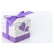 thumbnail image 3 of EeaseMX 50 cajas de dulces cuadradas con diseño de corazones, cajas de chocolate, contenedor de regalo con cinta para boda (morado), 3 of 7