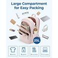 thumbnail image 2 of MMYGU College Laptop Backpack, Travel Backpack for Women, Quilted Casual Daypack, Water-Resistant Bookbag for 15.6 Inch Laptop, Black, 2 of 8