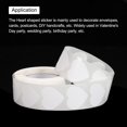 thumbnail image 3 of Uxcell Heart Shaped Sticker 1 Inch Self Adhesive Love Sticker Label for Valentine Day, White 500 Pcs, 3 of 6