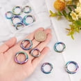 thumbnail image 3 of 1 Box 12Pcs Spring O Rings 3 Sizes Rainbow Color Round Carabiner Clip 19mm 16mm 12mm Diameters Snap Trigger Buckle for Keychains Bag Purse Handbag DIY Craft Jewelry Making Accessories, 3 of 7