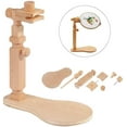 thumbnail image 3 of HaoXun Adjustable Beech Wood Embroidery Hoop Stand - Sturdy Desktop Embroidery Frame Tool with Wide Base for Cross Stitch, Needlework, and Craft Projects (Embroidery Hoop Not Included), 3 of 9