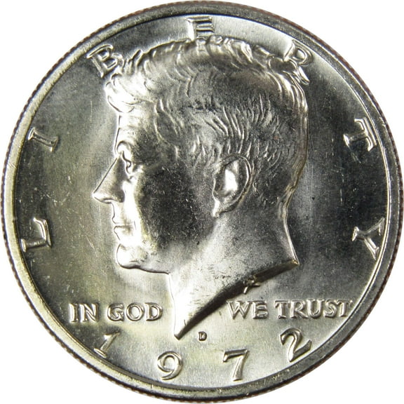 1972 D Kennedy Half Dollar BU Uncirculated Mint State 50c US Coin Collectible