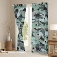thumbnail image 3 of Feelyou Camo Green Star Dinosaur Silhouette Blackout Curtains Set of 2 (52x84 Each) for Boys Girls, Prehistoric Wildlife Window Curtains, Green, 3 of 6