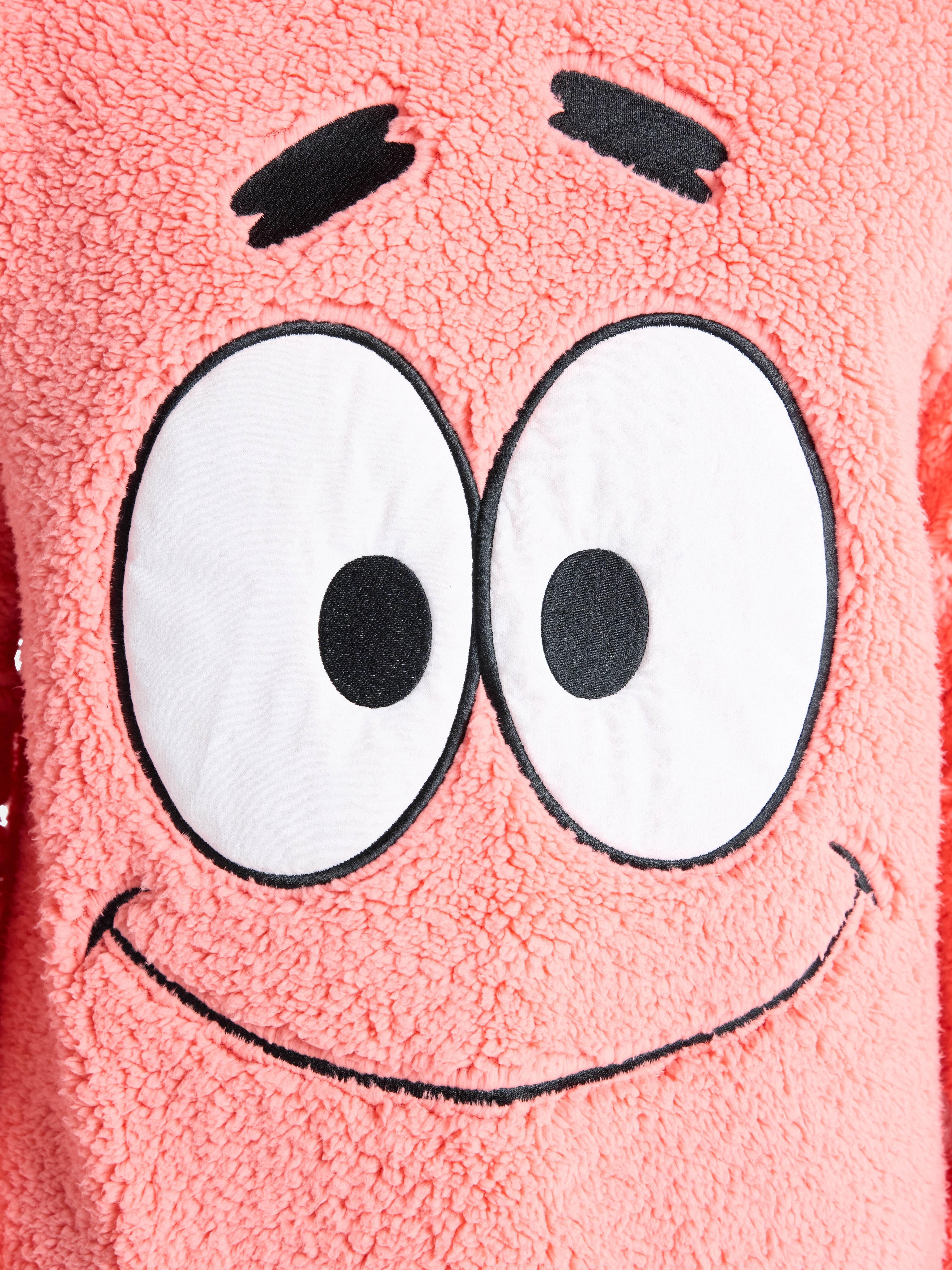 SpongeBob SquarePants Patrick Star Men's Plush Fleece Quarter Zip Sweatshirt, Sizes S-3XL